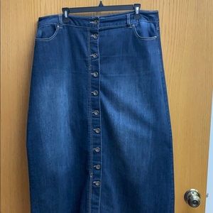 Long Jean Skirt